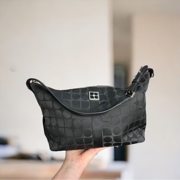 KATE SPADE NOEL print Vintage Original Black on Black Purse Logo Print - Picture 13 of 16